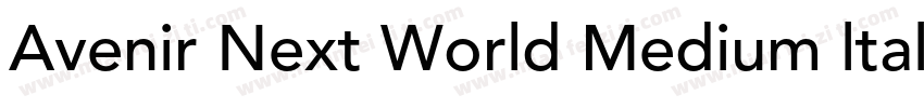 Avenir Next World Medium ltalic字体转换